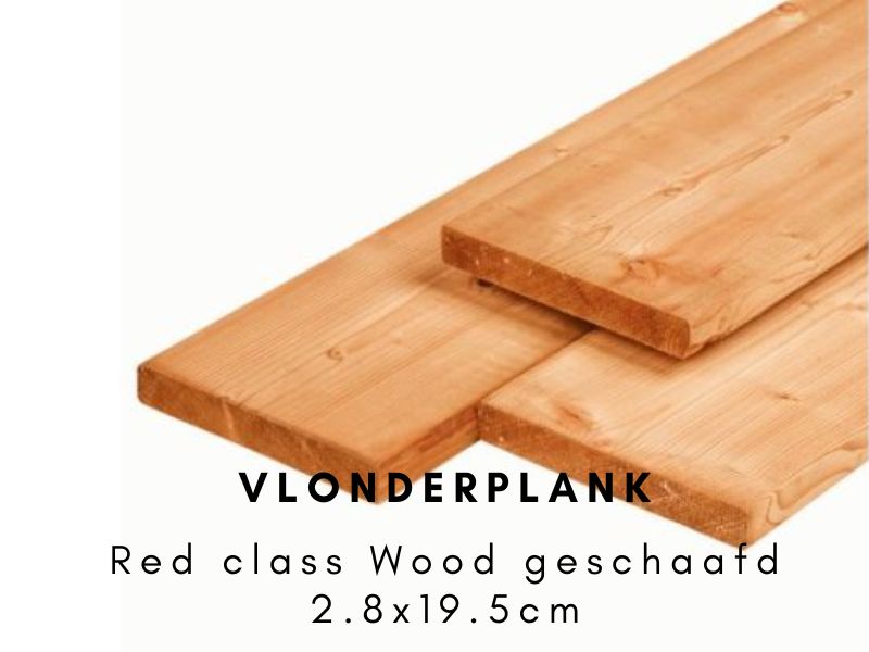 Vlonderplank red clas wood geschaafd