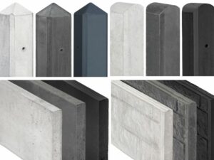 Betonpalen, betonplaten en accessoires
