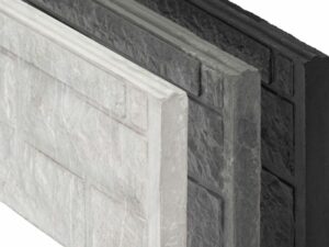 Betonplaten voor Luxe hout-beton schutting