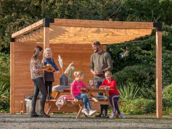 pergola schuifzeil onder overkapping