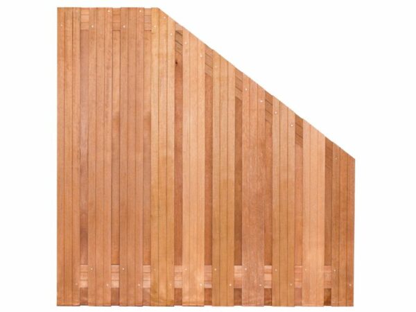 tuinscherm hardhout 21 planks afbouw