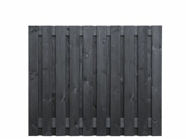 tuinscherm zwart 21 planks 180x150