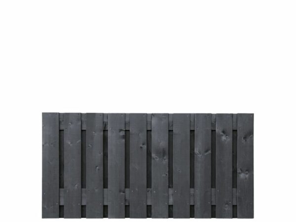 tuinscherm zwart 21 planks 180x90