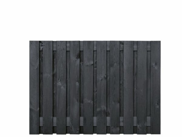 tuinscherm zwart 23 planks 180x130