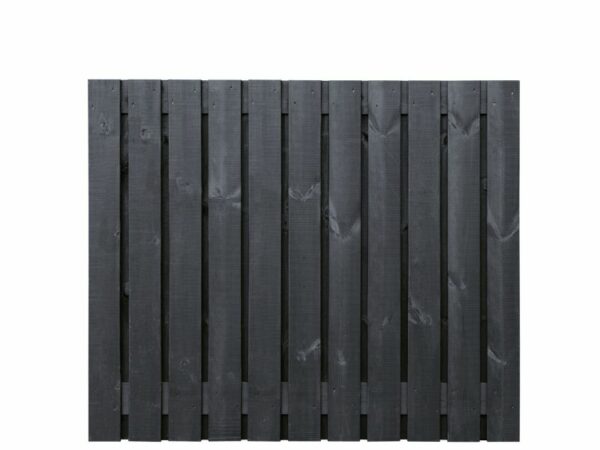 tuinscherm zwart 23 planks 180x150